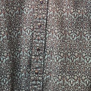 Blue paisley print with snaps